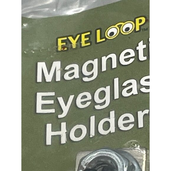 Eye loop magnetic eyeglass holders silver gray strong magnet slide off READ NEW - Picture 7 of 8